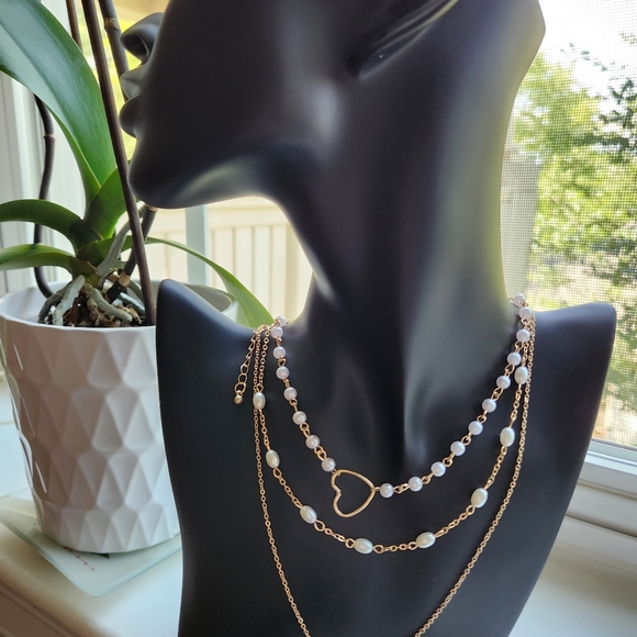 New Boutique Elegant Faux Pearl Multi-layered Necklace - Picture 2 of 5